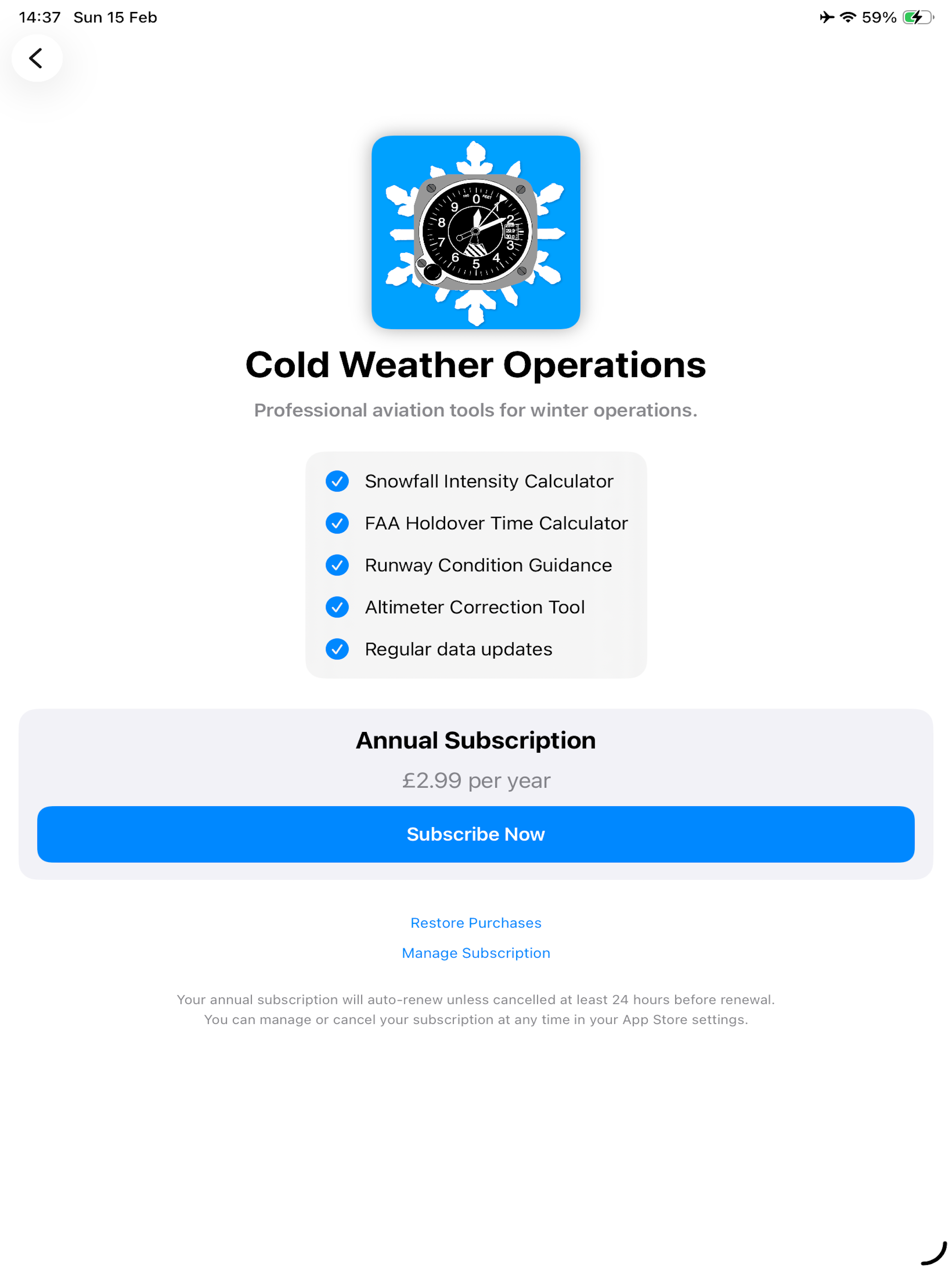 Cold Weather Ops