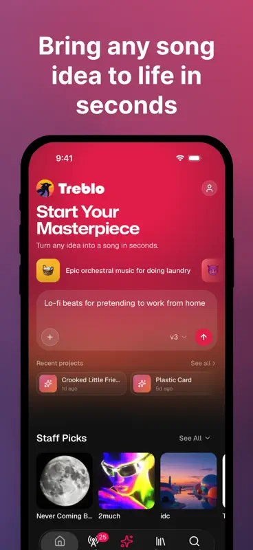 Treblo - AI Music screenshot 2 of 6