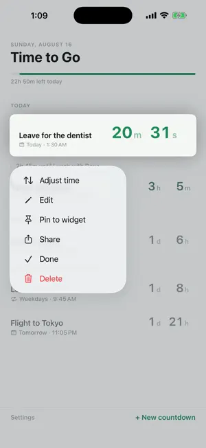 Time to Go Countdown screenshot 4