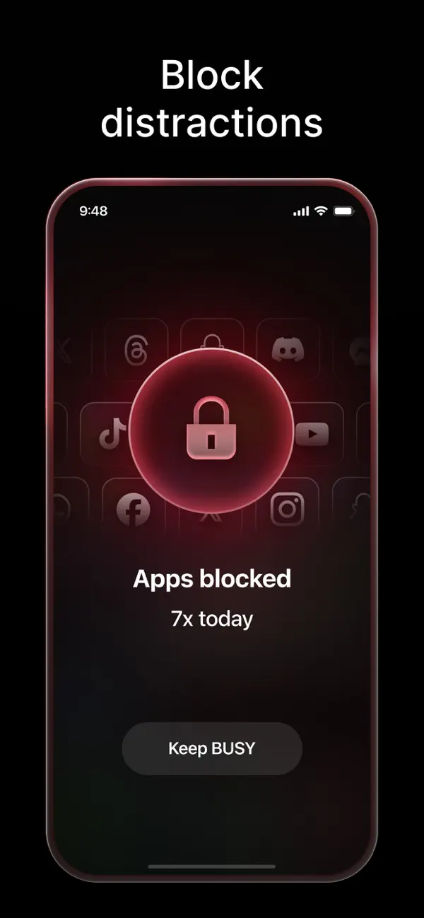Screenshot #2 pour BUSY – Advanced Focus Timer
