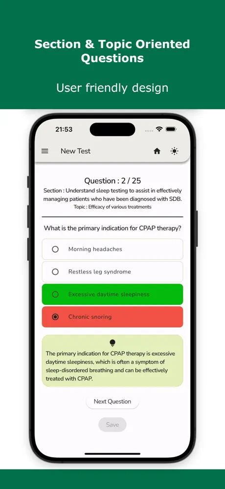 Dental Sleep Medicine Test Screenshot 1