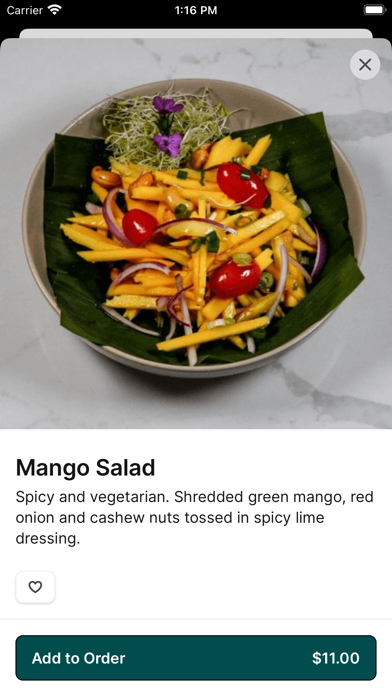 Nur Thai iPhone screenshot 4 - Food & Drink app