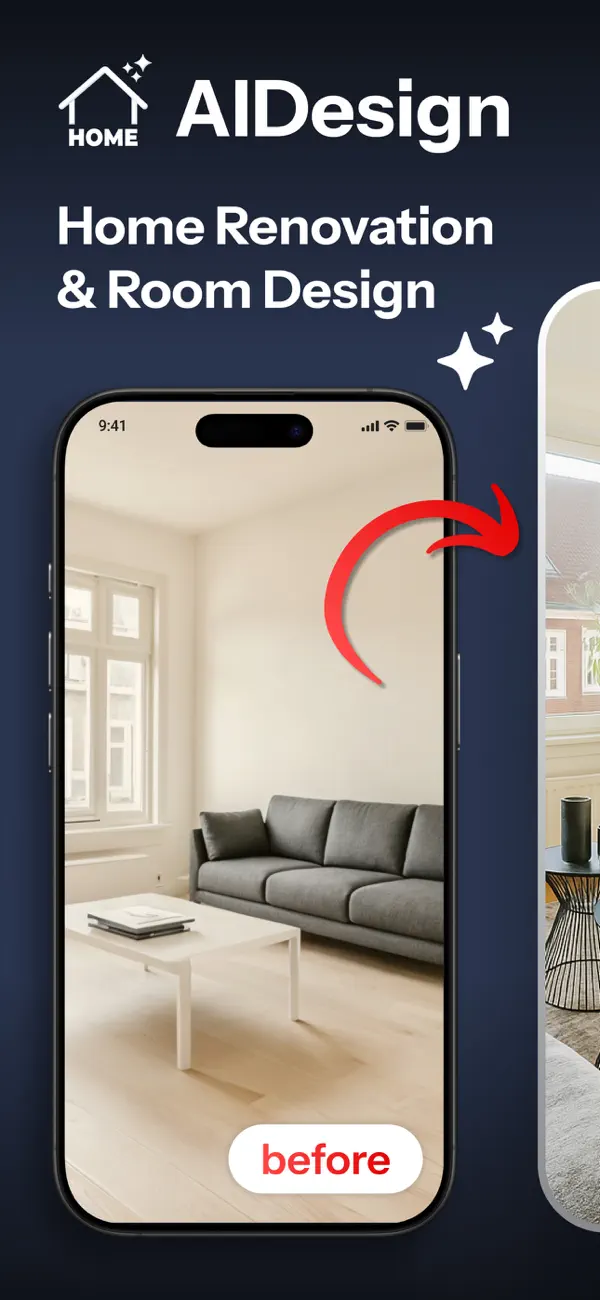 Screenshot #1 pour AI House Design - Room Remodel