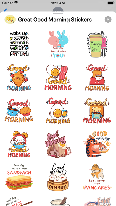 Great Good Morning Stickers Screenshot