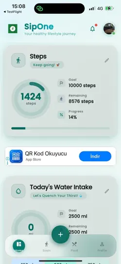 Sipone: Step Water Calorie iPhone Ekran Görüntüsü 5
