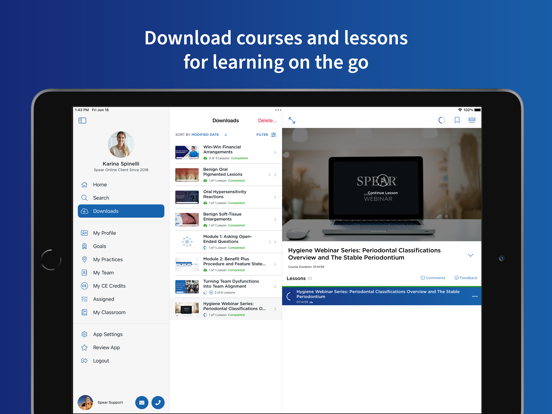 Spear Online iPad screenshot 4 - Medical app