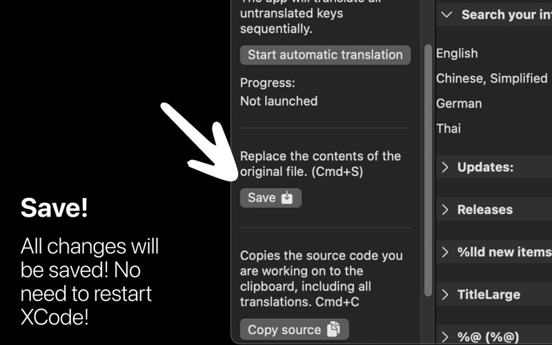 XCString Translation iPhone screenshot
