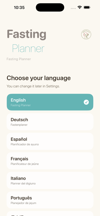 Fasting Planner Screenshot 1 of 10