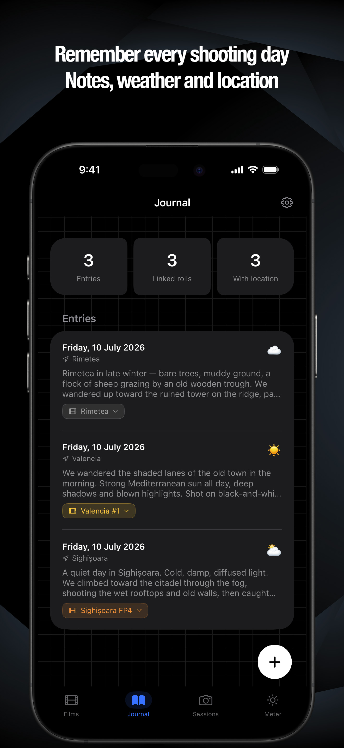 FilmLog - Shot & Roll Tracker screenshot 3