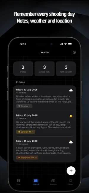 FilmLog - Shot & Roll Tracker screenshot 3