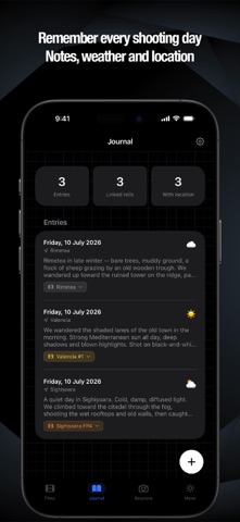 FilmLog - Shot & Roll Tracker Screenshot 3 of 6