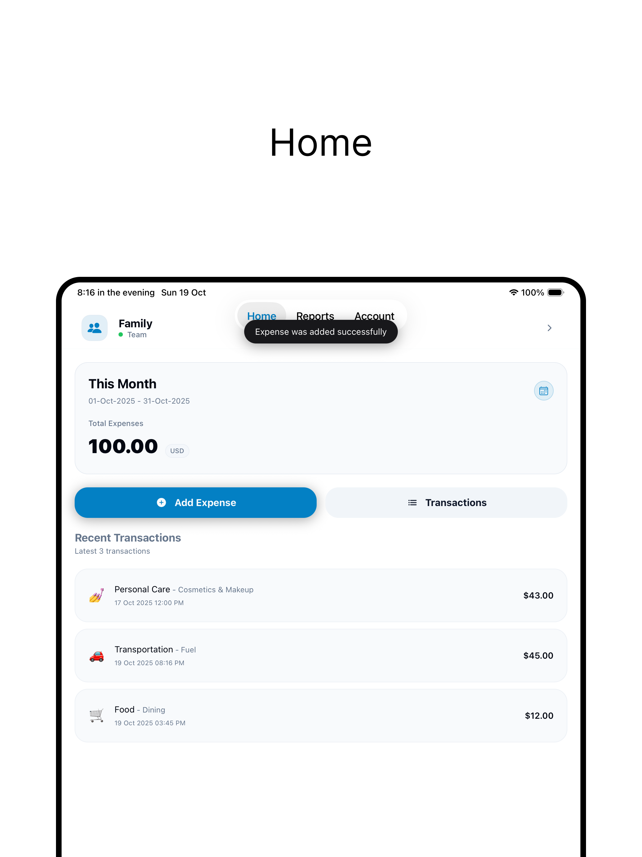 Expensily: Team Expense App