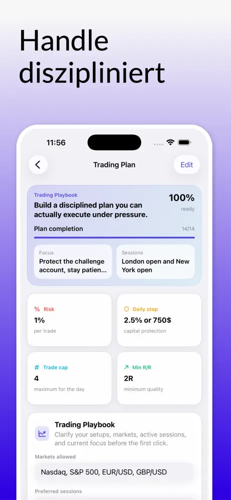 MyEdge Trading Tagebuch — iPhone-Screenshot 4