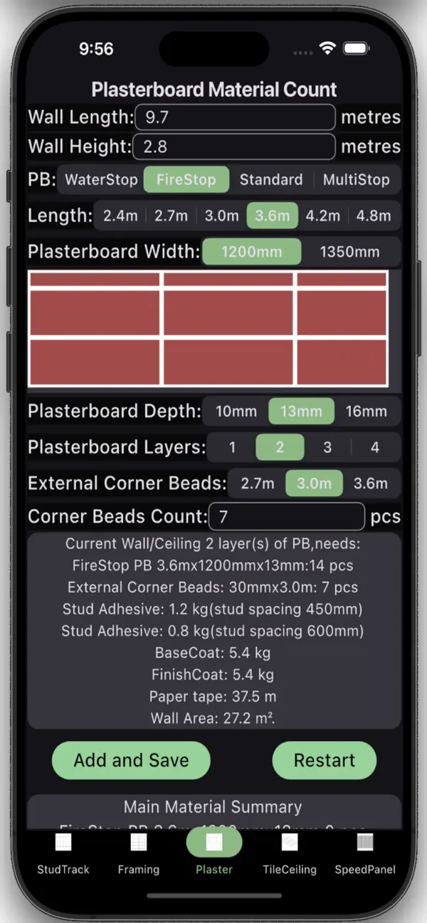 Screenshot #1 pour Material Count