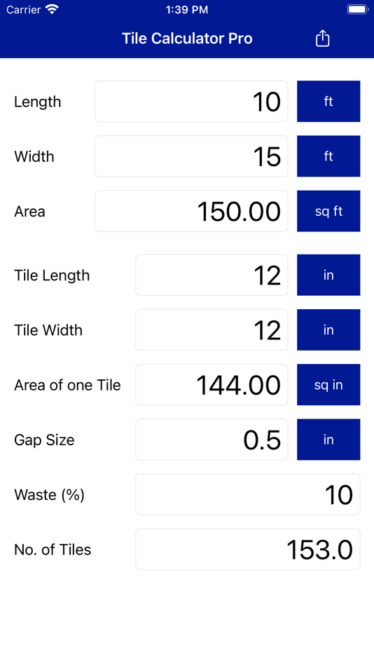 #1. Tile Calculator Pro (iOS) Podle: Anna Filobok