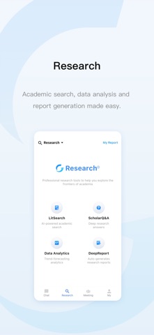 DeepWism-AI Research Assistant iPhone screenshot