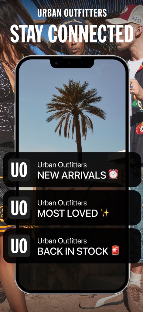 Urban Outfitters - 이 앱은 'NEW ARRIVALS'와 'BACK IN STOCK'과 같은 실시간 알림을 제공하여 사용자가 최신 제품과 인기 상품을 놓치지 않도록 돕습니다.