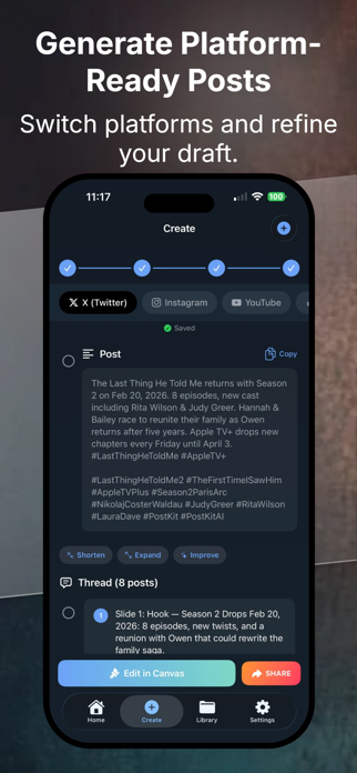 PostKit AI: Content Studio Screenshot 3 of 10