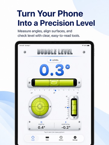 Bubble Level: Ruler & Measure iPad screenshot