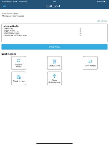 CASM iPad screenshot