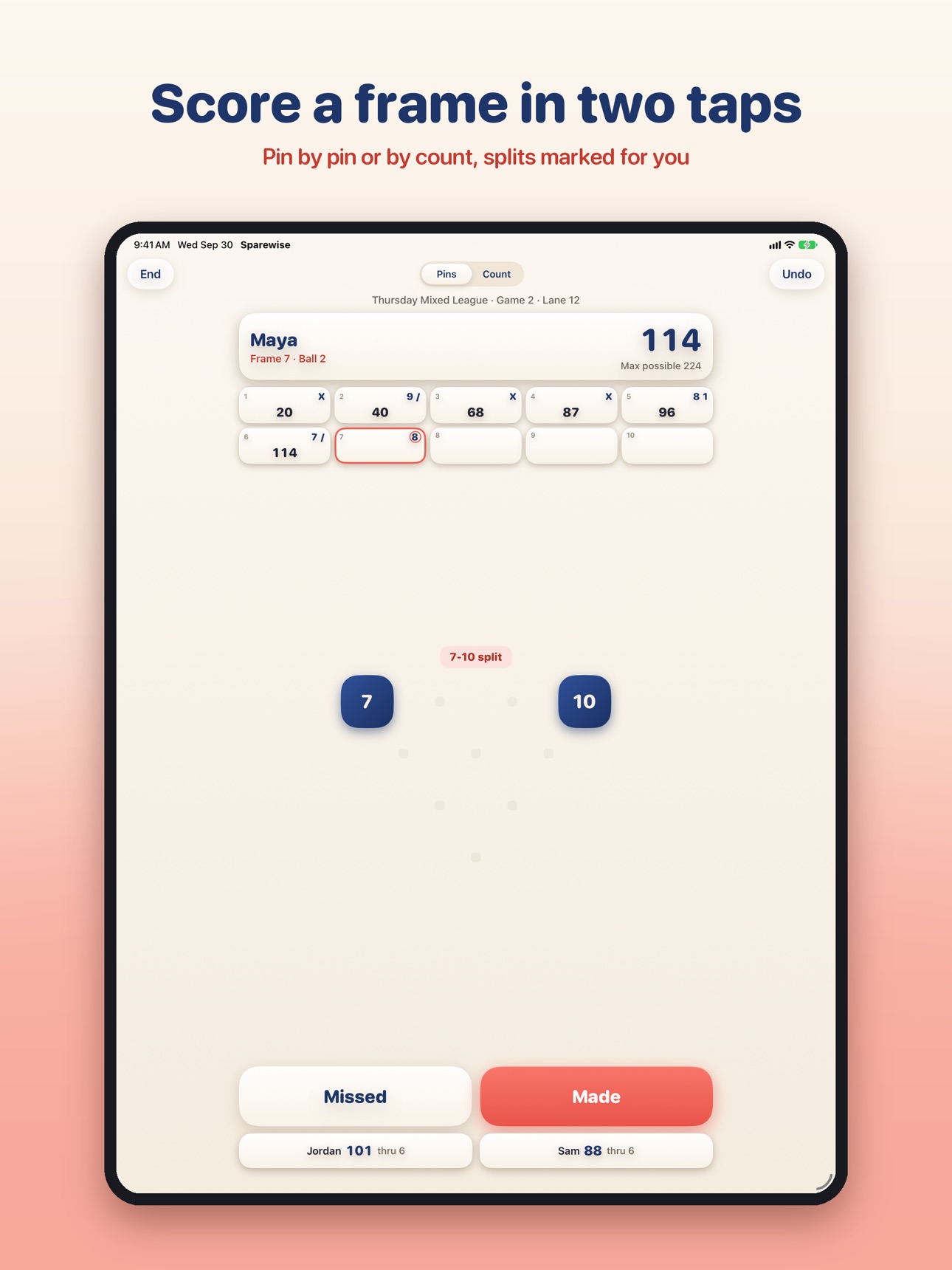 Screenshot 6 of Sparewise: Bowling Tracker