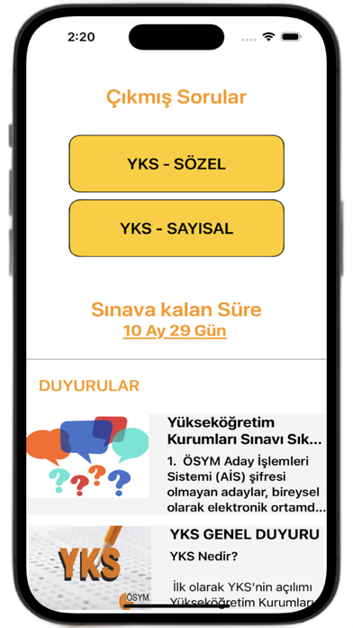 YKS-KPSS Çıkmış Sorular Screenshot