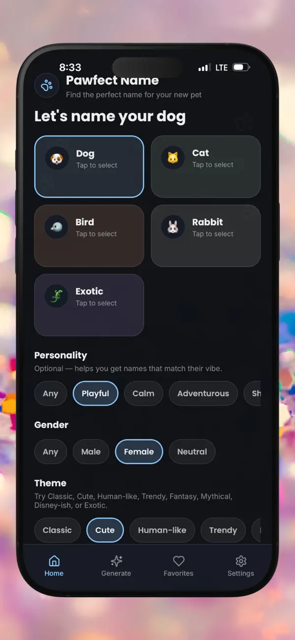 Screenshot #2 pour The Pawfect Name: Pet Names