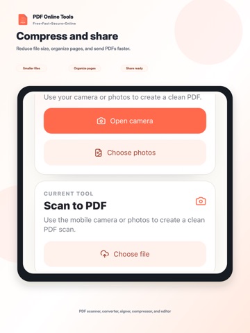 PDF Online Tools iPad screenshot