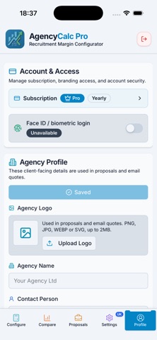 Agency Calc screenshot