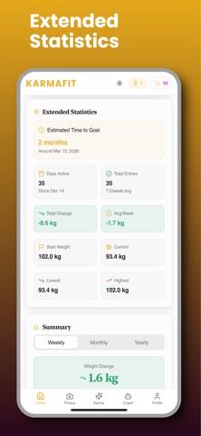 Karmafit: Weight & BMI Tracker Screenshot 6 of 9