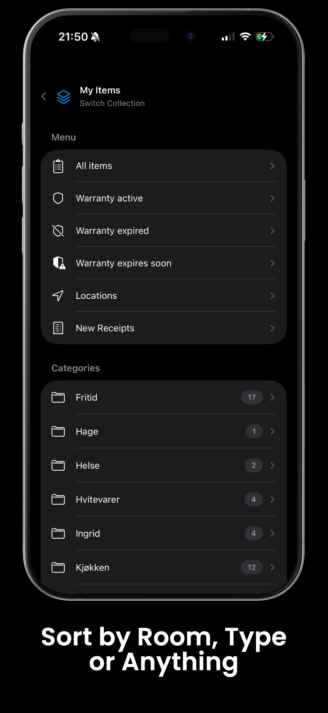 iTems – Home Inventory Tracker