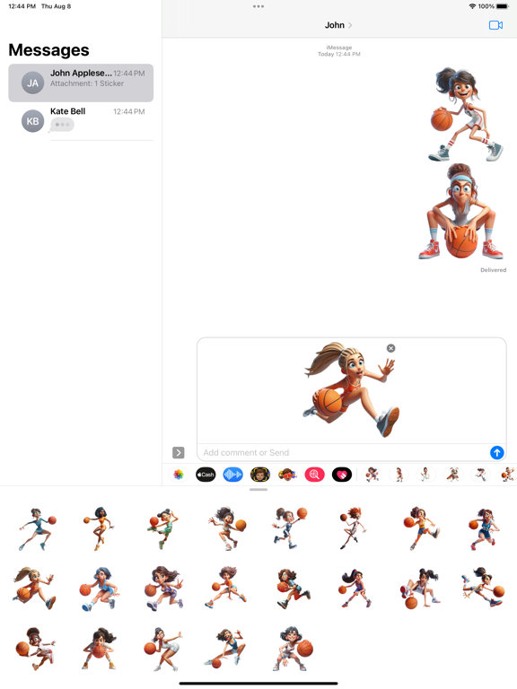 Screenshot #6 pour Women Basketball Stickers