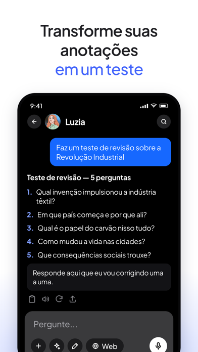 Luzia: Assistente Virtual IA iPhone screenshot 4