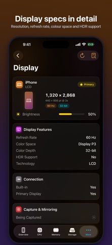 Specs:デバイス情報ウィジェット のスクリーンショット
