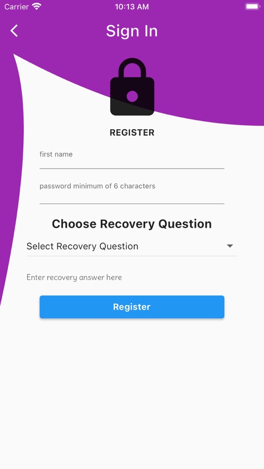 #6. Journal-Diary with password (iOS) Podle: Olufemi Adedire