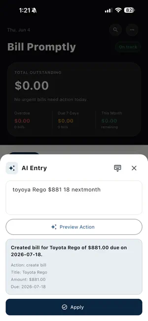 Bill Promptly screenshot 1