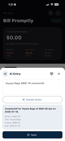 Bill Promptly Screenshot 1 of 9