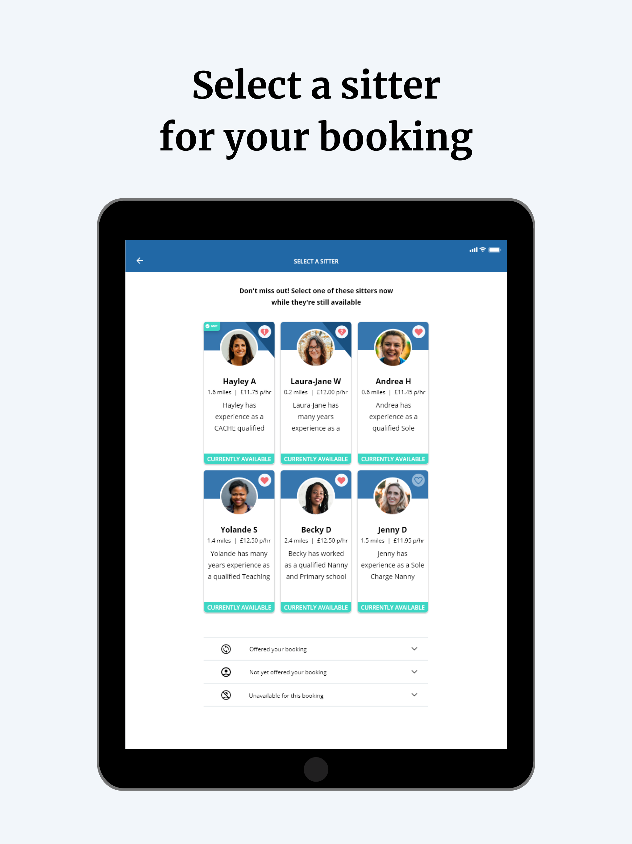 Sitters Childcare, Babysitters