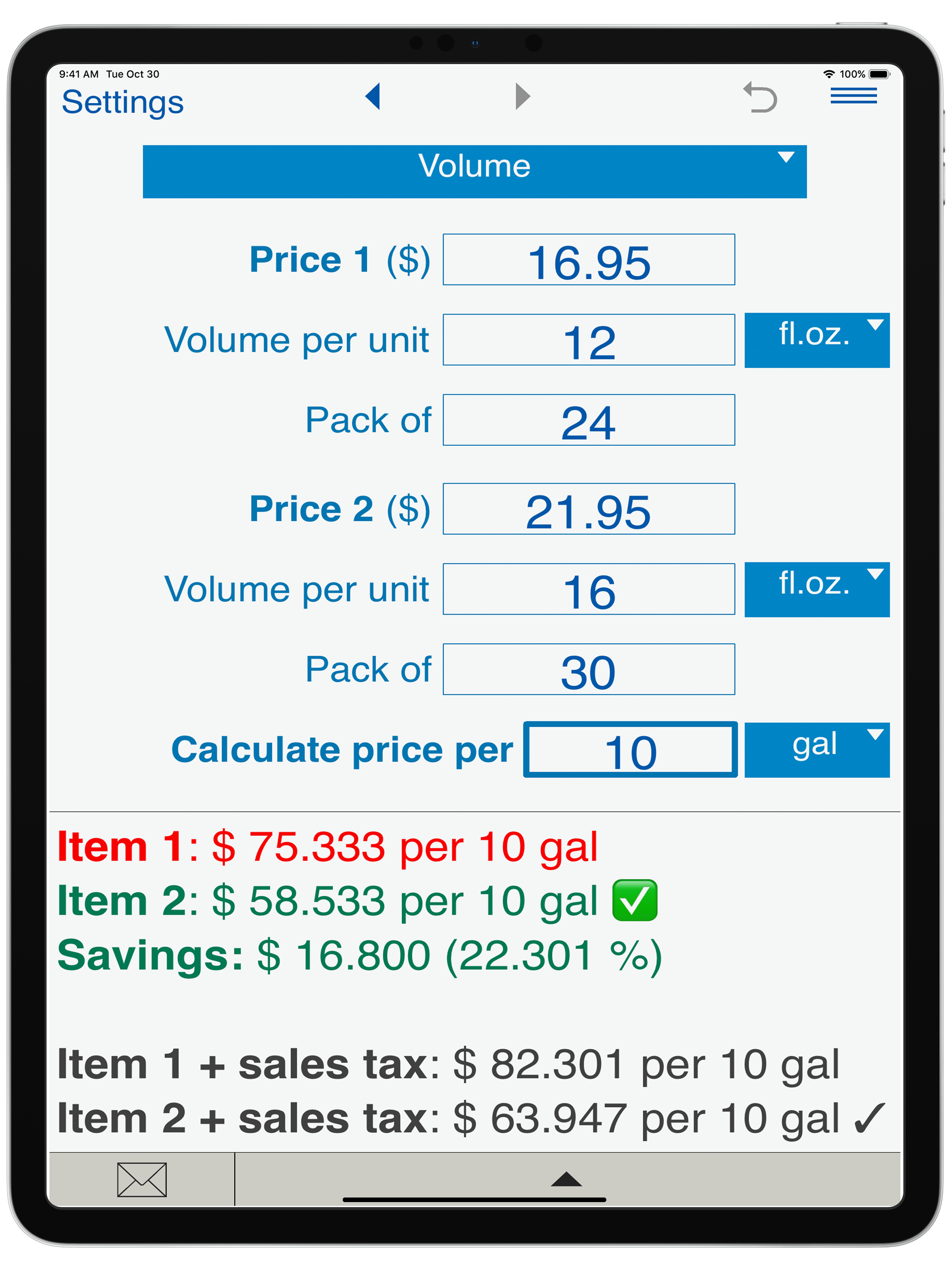Unit Price Comparison screenshot 11