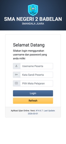 Exam SMAN 2 BABELAN screenshot