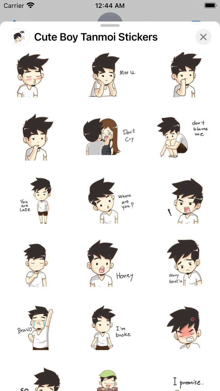 Cute Boy Tanmoi Stickers