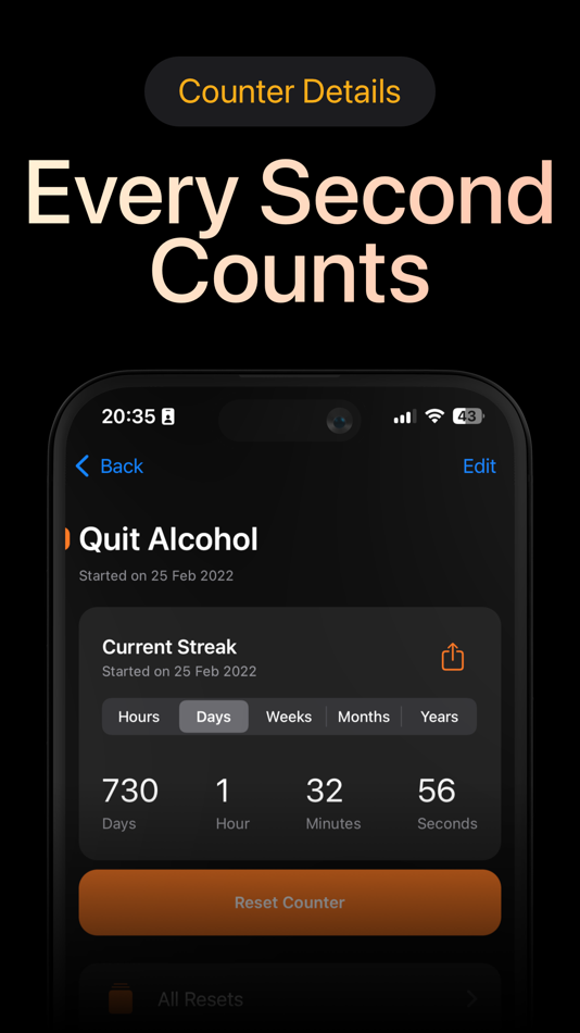 #3. Days Since: Quit Habit Tracker (iOS) By: A Couple of Friends OOD