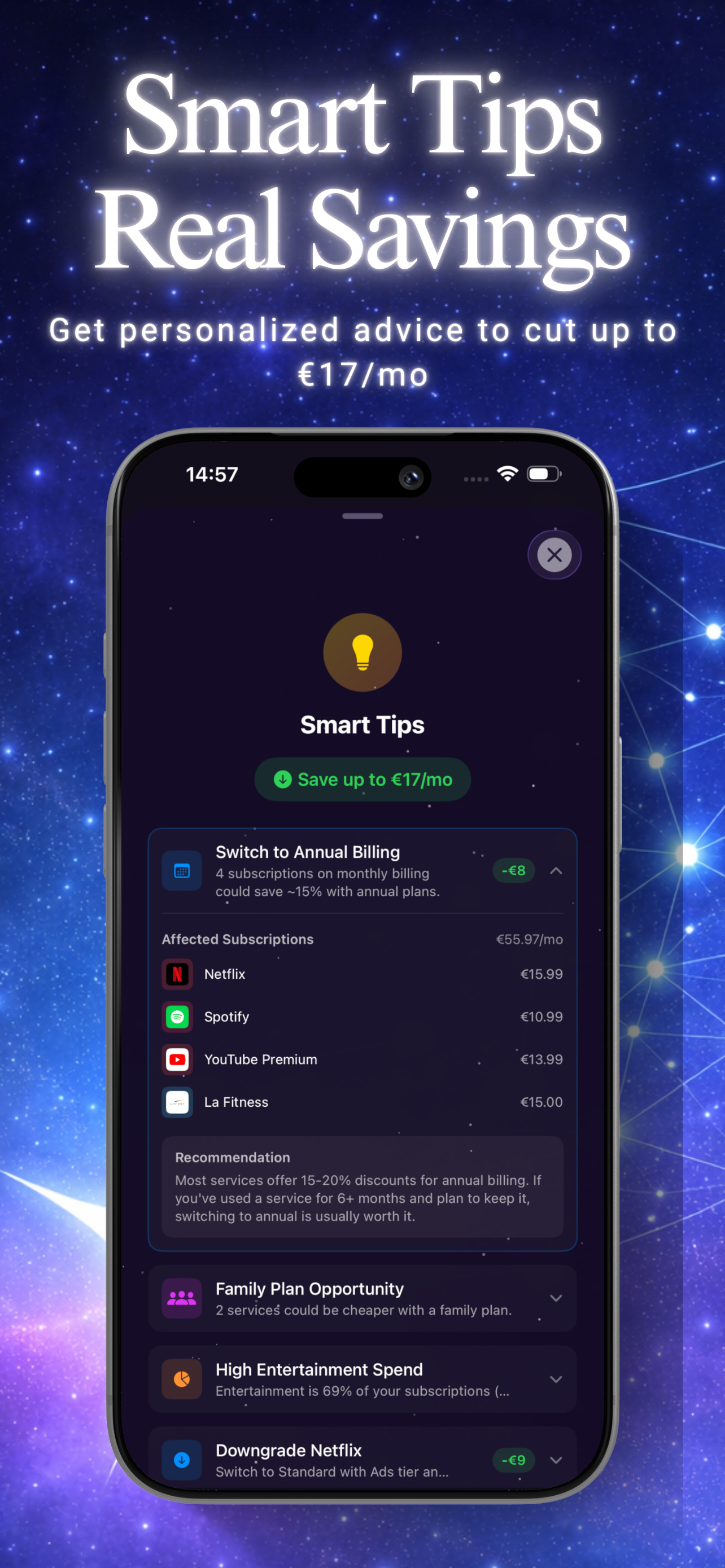 Stellar - Subscription Tracker screenshot 3