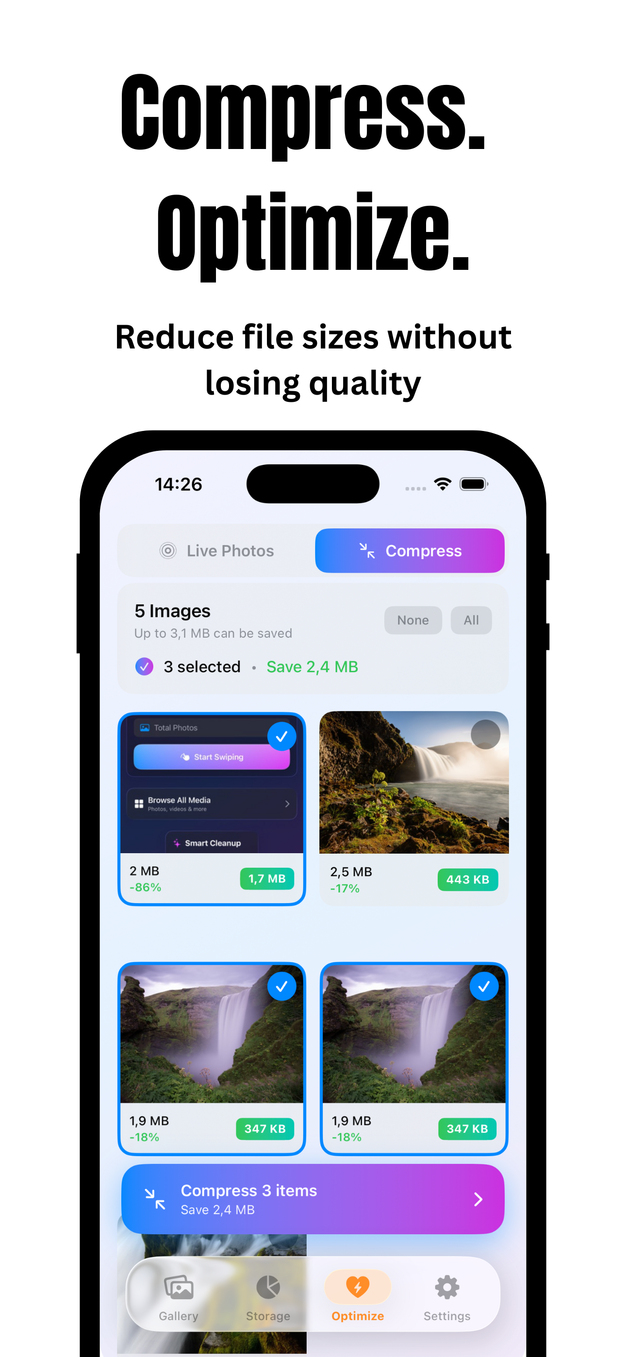 Clean Gallery: Smart Cleanup