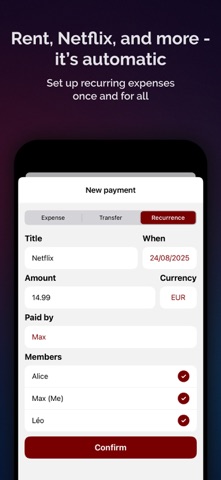 Splitify - Split bills, free Screenshot 3 of 5