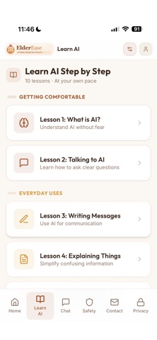 ElderEase: AI for Seniors iPhone screenshot