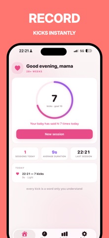 Kick Counter Baby · Pregnancy iPhone screenshot
