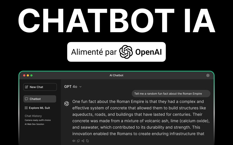 Screenshot #1 pour AI Chatbot : Français IA Chat