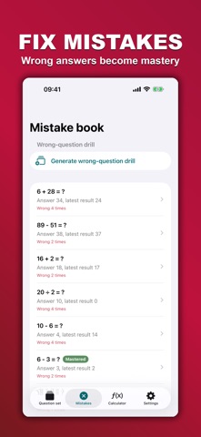MathBoard: Mental Arithmetic iPhone screenshot