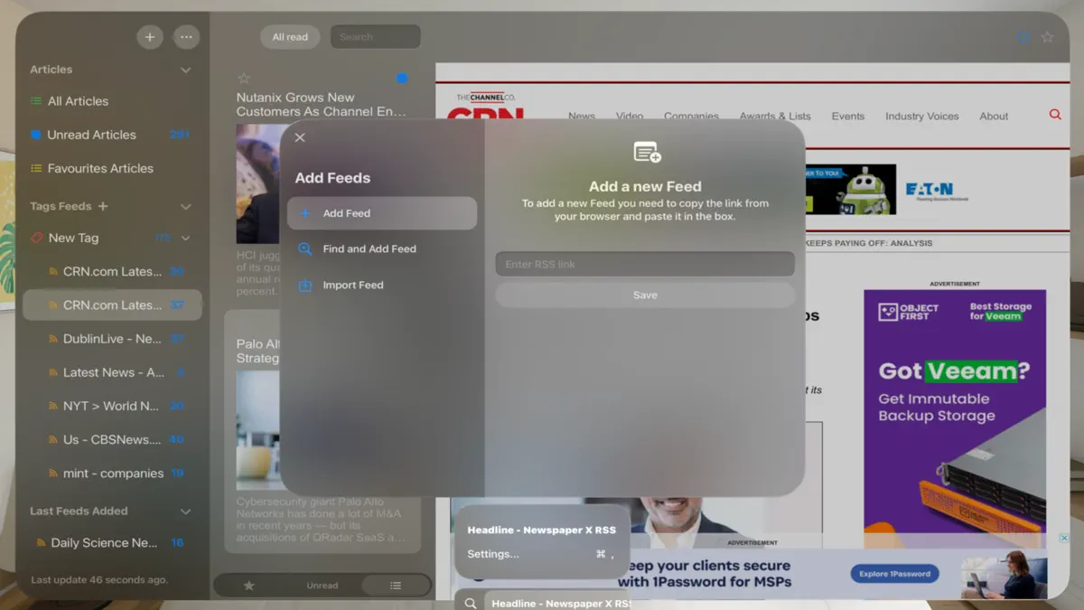 Pocket RSS News Reader screenshot 3